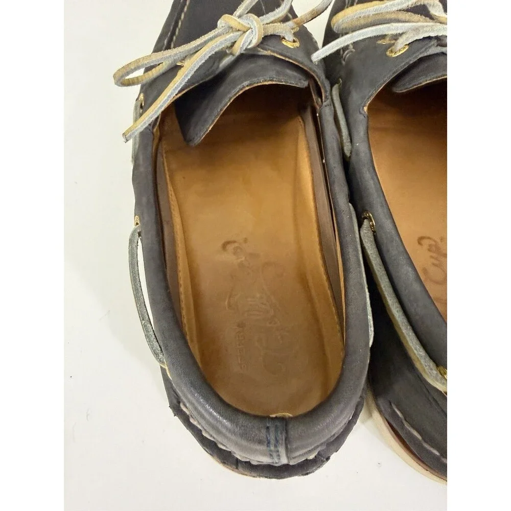 Sperry Topsiders Gold Cup Original 2-Eye Boat Shoe Navy Sz 11M Preppy Lawn Party